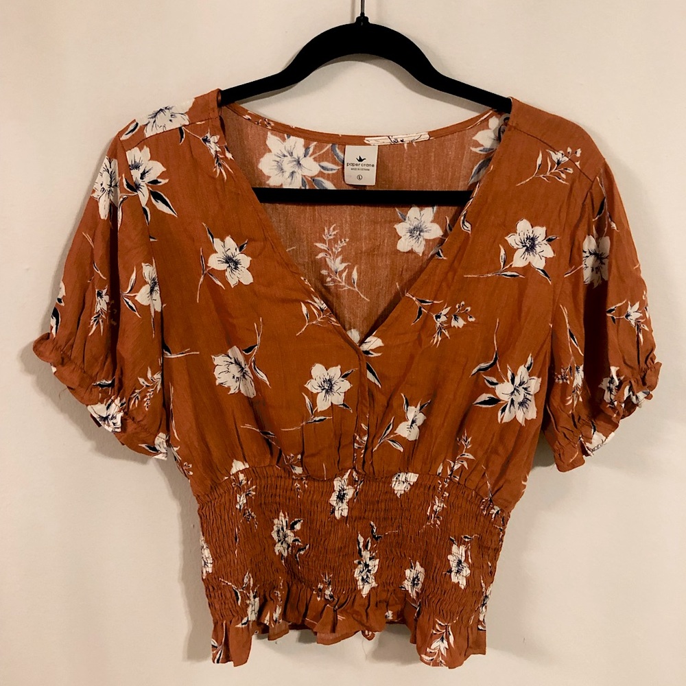 Rust Colored Crop Top Perfect for Fall 🍁